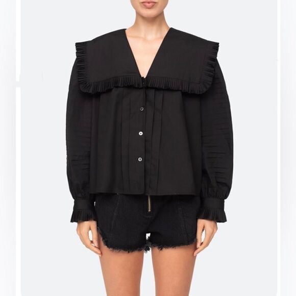 Sea New York Charlie Pleated Blouse size XS - Picture 1 of 11